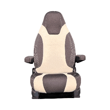 FIAT 2015-2026 Bilstolsöverdrag läderimitation grafit/beige Bi007